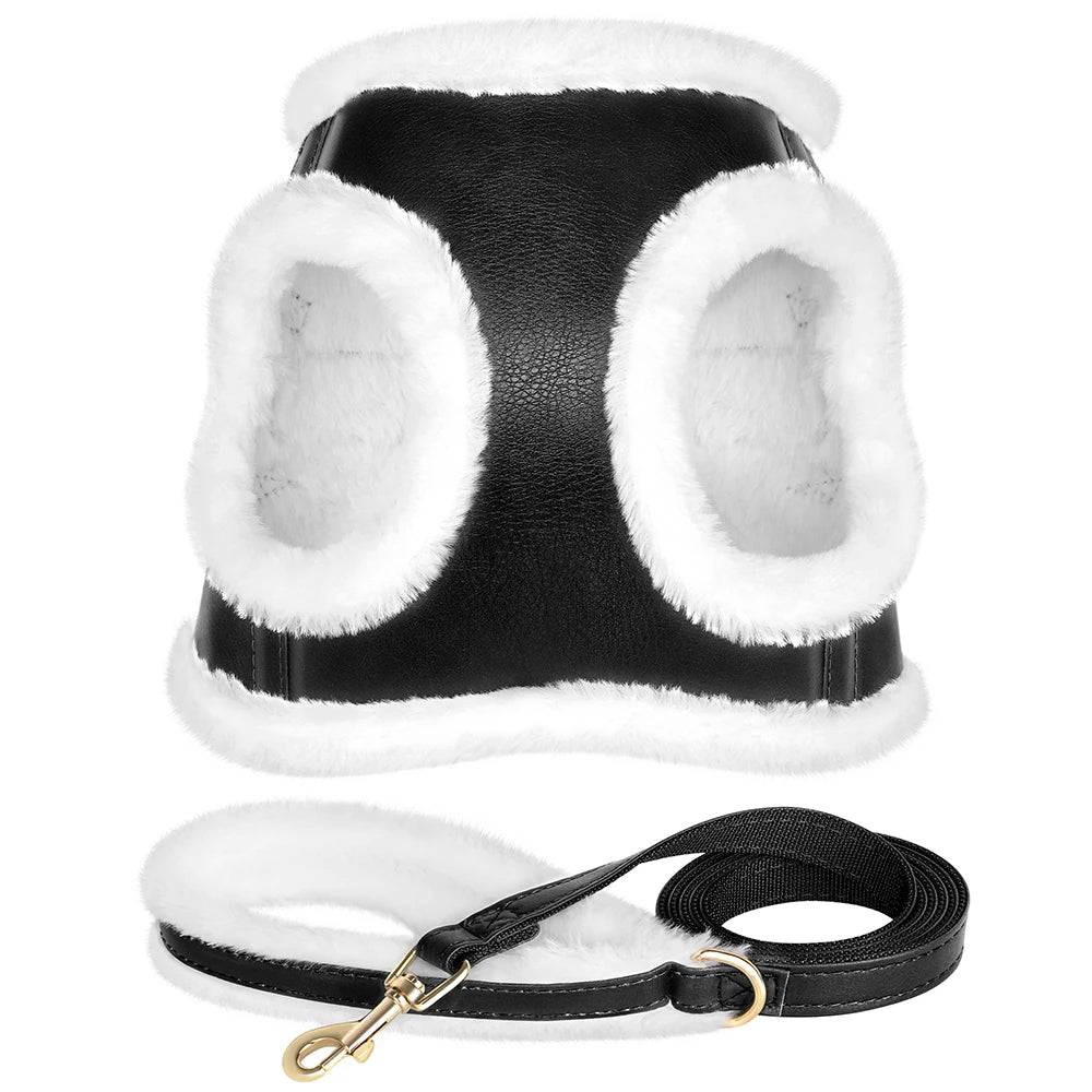 Cozy Winter Dog Harness & Leash Set - Plush & Warm
