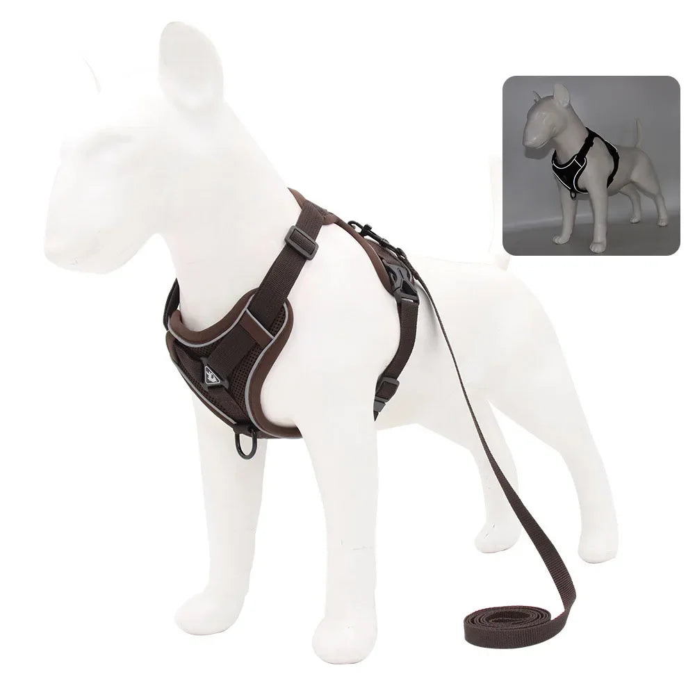 Adjustable Dog Harness with Leash - Soft & Breathable
