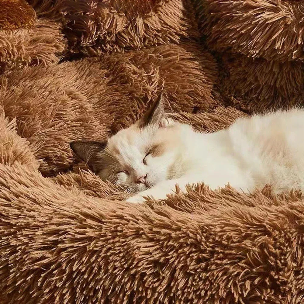 Cozy Plush Pet Sofa Bed for Dogs and Cats