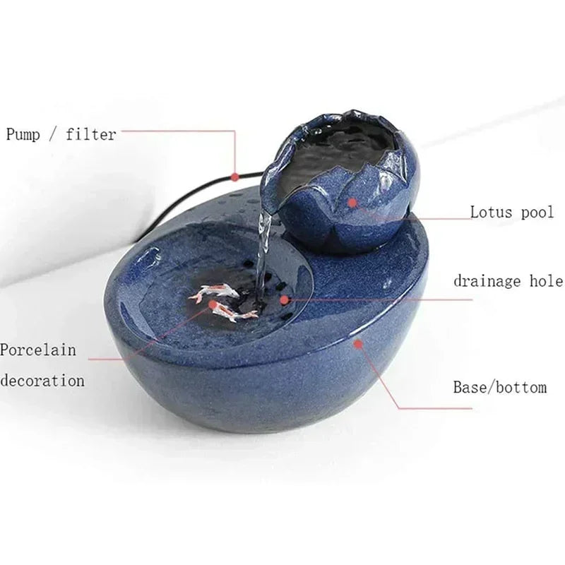 Ceramic Pet Water Fountain - Automatic & Quiet