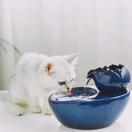 Ceramic Pet Water Fountain - Automatic & Quiet