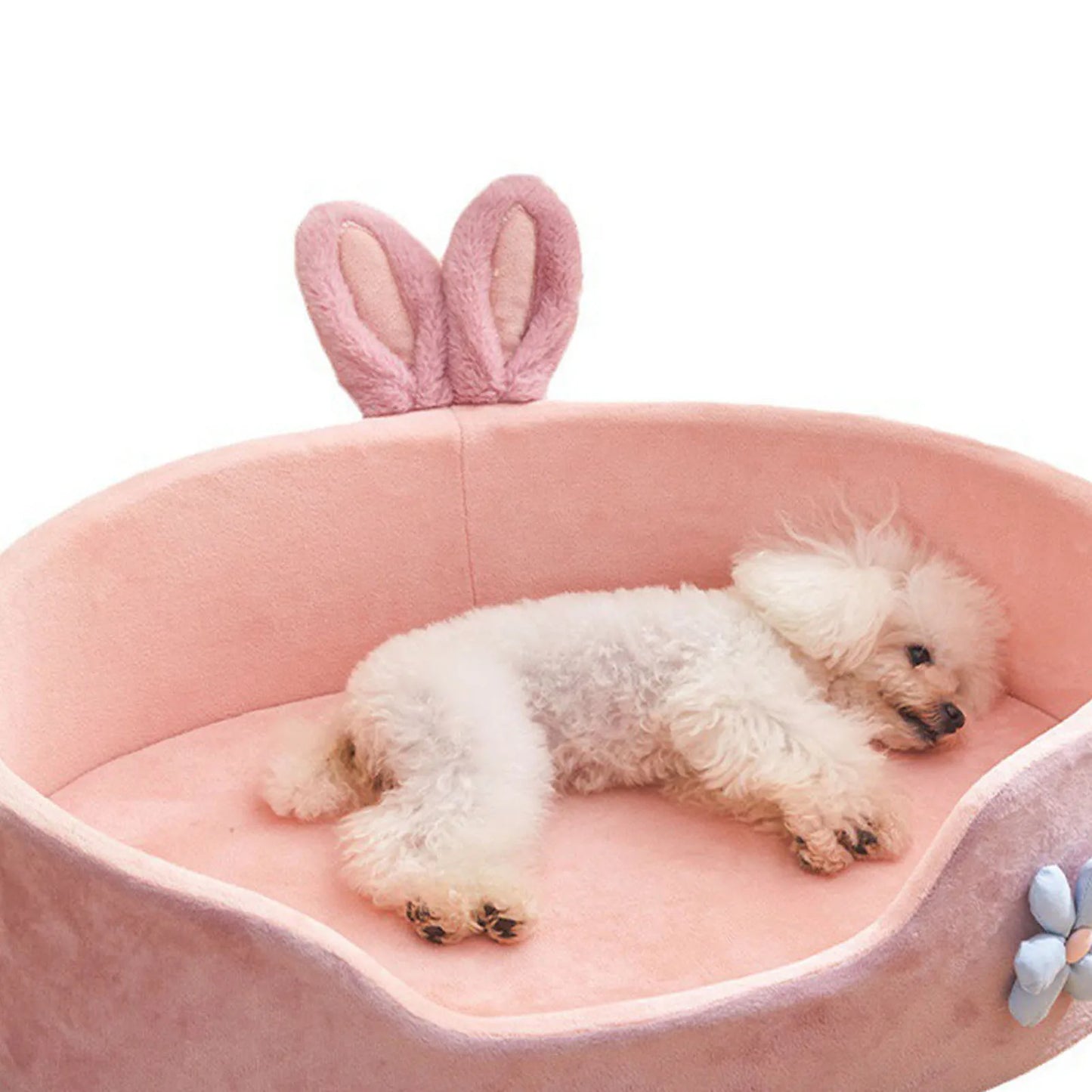 Cozy Pink Pet Bed - Detachable & Washable
