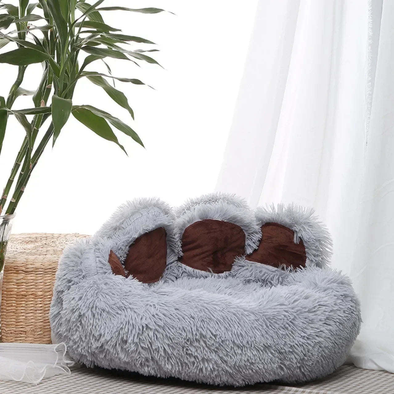 Cozy Plush Pet Sofa Bed for Dogs and Cats