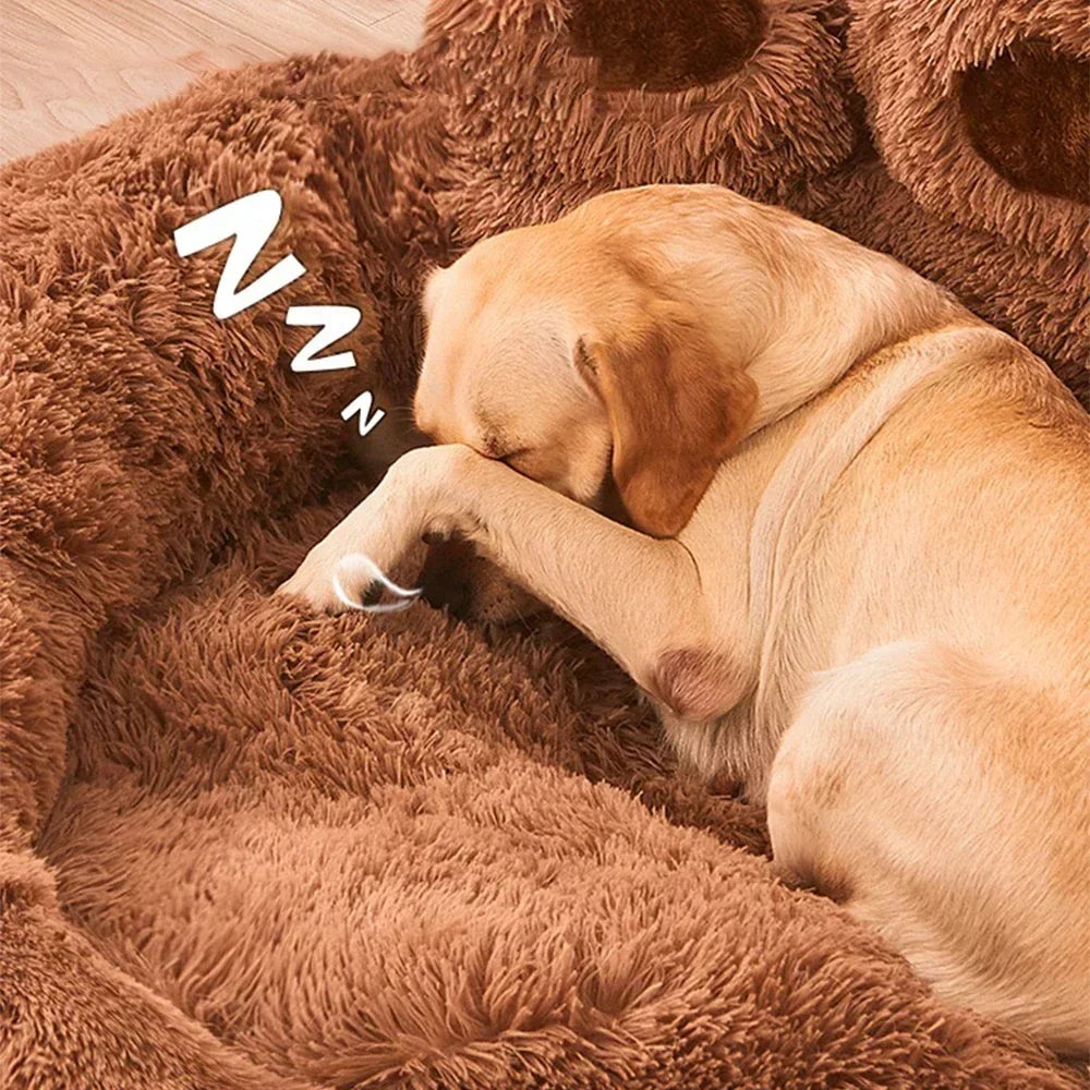 Cozy Plush Pet Sofa Bed for Dogs and Cats