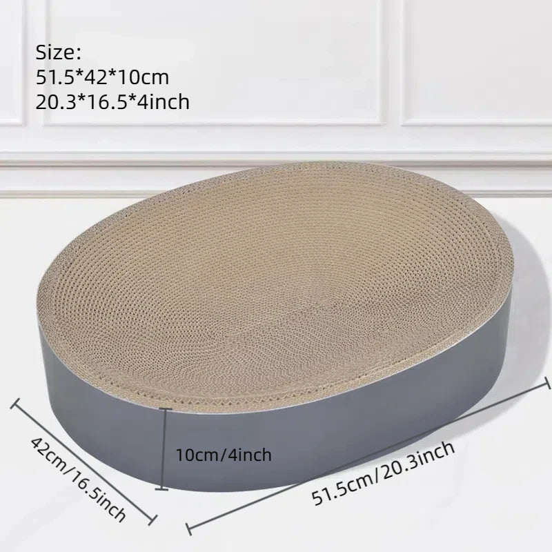 Oval & Round Cardboard Cat Scratcher Bed