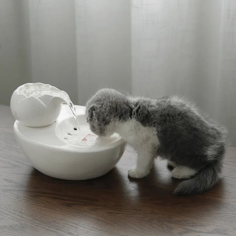 Ceramic Pet Water Fountain - Automatic & Quiet