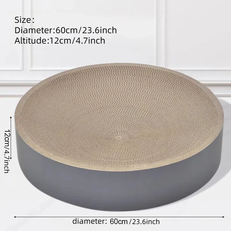 Oval & Round Cardboard Cat Scratcher Bed