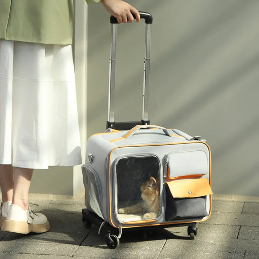 Portable Pet Travel Trolley for Small Dogs and Cats