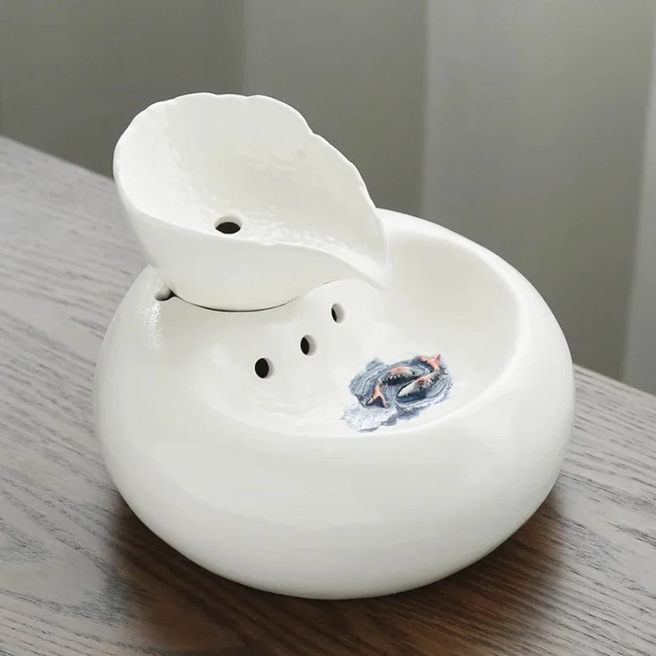 Ceramic Pet Water Fountain - Automatic & Quiet